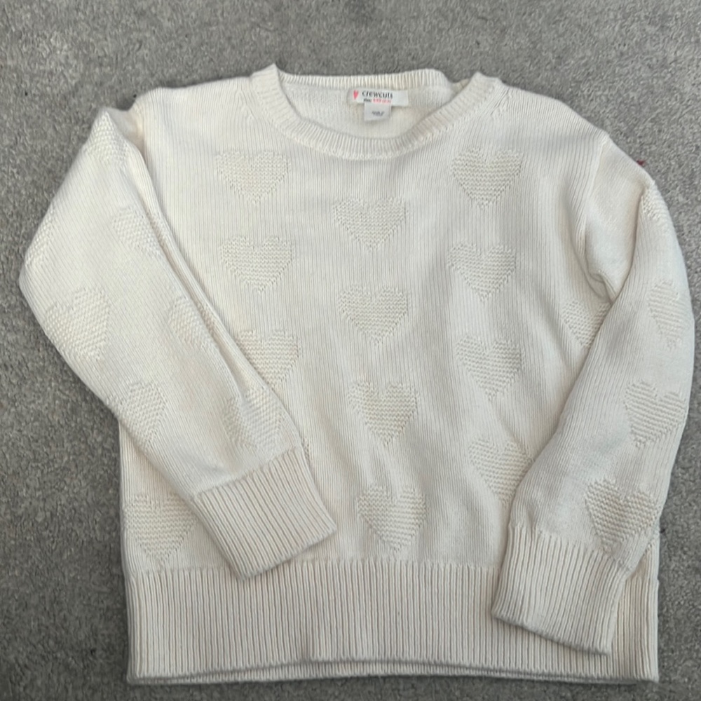 Crewcuts Girls heart detail sweater